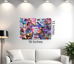 GTA 6 Poster Grand Theft Auto VI 19×13 Wall Art Gaming Decor P5