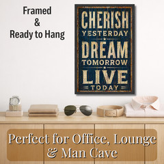 Vintage Rustic Framed Wall Art 11×17 Inspirational Motivation Quote Poster Decor