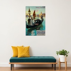364922 Venice Italy Gondola Ride Train Travel Art Decor Print Poster