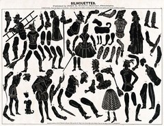 Wall Decor Poster.Home Room interior.Victorian Silhouettes.Children cutout.11628