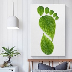 Art Poster Footprint Office Unframed Inside Canvas Artwork 12×18 Inch 1-Piece