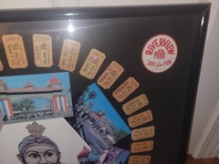 Vintage Riverview Amusement Park 25″x21″ Framed Picture Tickets 50th Anniversary