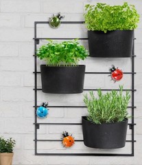 Multicolor Metal Ladybug Outdoor Art Set of 4 – Perfect for Patios and Gardens
