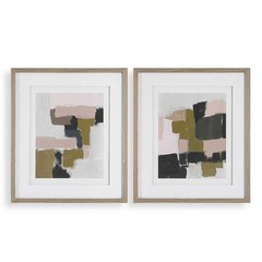 Framed Abstract Art (Set of 2)-30.5 Inches Tall and 26.5 Inches Wide –