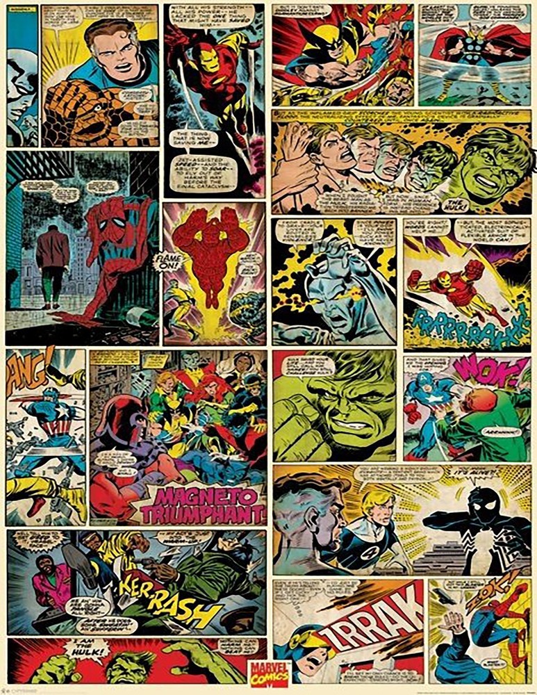 MARVEL COMICS 6 | Wall Art Poster | 8×11 13×19 FRAMED