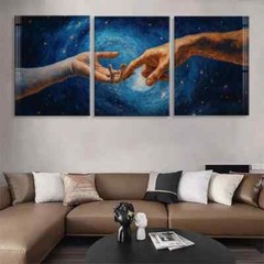 3pcs Vibrant Stars and Swirling Galaxy Perfect Wall Art Canvas Unframed/Framed