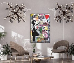 Pop Art Canvas Wall art Balloon Girl Graffiti Painting Street Art Wall decor