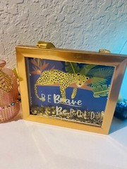 Be Brave Be Brave Art Wall Decoration Gold Glitter Motion Kid’s Teen Decoration