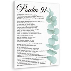 Psalm 91 Bible Verse Wall Art,Psalm 91 Scripture Signs Print Painting Artwork…