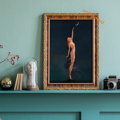 Vintage Gothic Wall Art Dark Academia Witchy Wall Decor Mid Century Modern Aesth