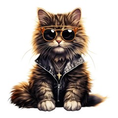 Cool Cat | Digital Download Wall Art | Illustration With Sunglasses