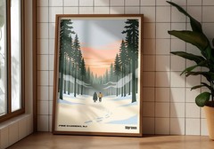 The Sopranos Pine Barrens Wall Art Print, TV Series Snow Scene Poster