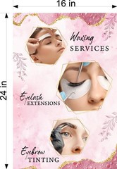 Salon 86 Photo-Realistic Paper Poster Wax Eyebrow Eyelash Non-Laminate Vertical