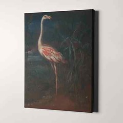 Vintage Flamingo Painting Retro Birds Paintings Animals Canvas Print Wall Art