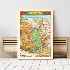 Old Map of Yosemite National Park, CA 1931 – Vintage Yosemit