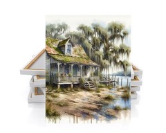 11×14 Living on the Bayou Kitchen Canvas Print Wall Art