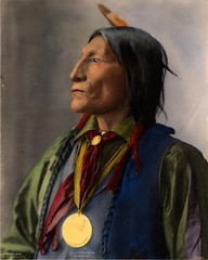 1898 Native American Indian Chief Wolf Robe Cheyenne Wall Art Print History