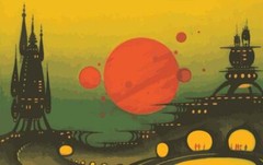 Soviet Moon Base Mid Century Retro Sci-Fi Space Art Print Archival to Frame