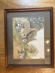 Set of 3 Collectible Vintage EnglishCountryside Cottage Prints, Framed 10x12in