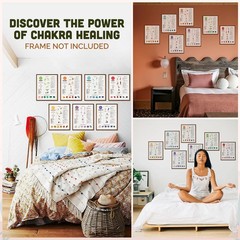 97 Decor Chakra Poster Yoga Pose Chart – 7 Wall 8×10 Inches,