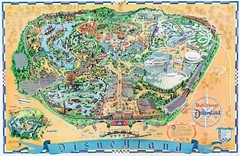 1966 Disneyland Map REPRODUCTION POSTER 24 X 36 Inches