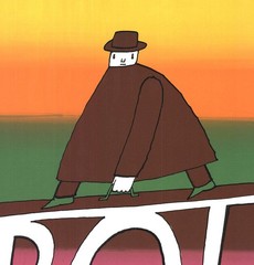 JEAN-MICHEL FOLON POL 30.25″ x 22″ Serigraph 1974 Surrealism Multicolor, Pink, G