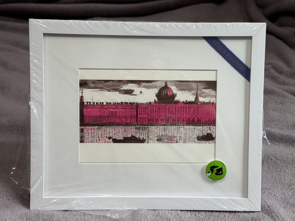 Louis Vuitton X Ruben Toledo Authentic Saint Petersburg Framed Post Art 11 X 9