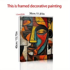 Canvas Art Abstract Color Face Geometric Cubism Modern Wall Decor