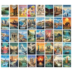 97 Decor Vintage Travel For Home – 40 Pcs 4×6 Inches, Poster 2