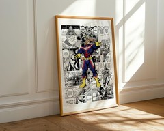 All Might Manga Panels Poster | My Hero Academia Anime Wall Art Print