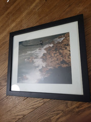 Beach Ocean Seascape Shore Color Framed Photograph 16×20 inch