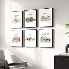 Inspirational Wall Art Set – Motivational Quotes for Office Decor, 11×14 Inch