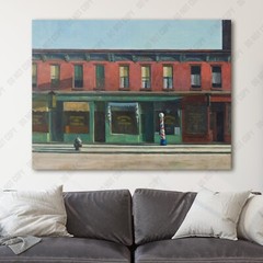 Early Sunday Morning by Edward Hopper USA America 1900s Canvas Wall Art Print