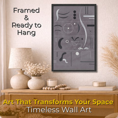 Wassily Kandinsky Minimalist Geometric Abstract Poster 11×17 Bauhaus Wall Art