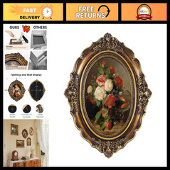 Framed Wildflower Still Life Canvas Art Print for Kitchen, Dining Room, Bedroom
