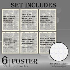 97 DECOR Edgar Allan Poe Decor – 8×10 Inches,