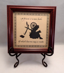 Reproduction OldeTyme Treasure Friends are Rare Books Antique Silhouette Picture