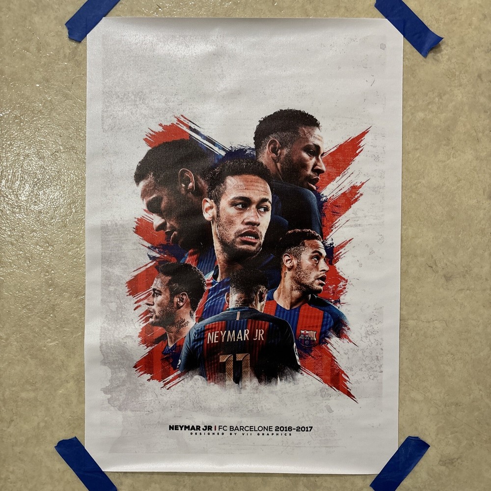 Neymar Jr – FC Barcelona 2016-2017 Soccer ✅ Poster Canvas Wall Art ✅ 12×18 inch