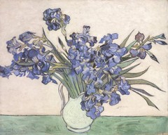 VINCENT VAN GOGH Irises in a Vase 27″ x 30″ Offset Lithograph 2016 Impressionism