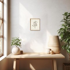 SWZHHYL Vintage Flower Wall Art, Neutral Botanical Canvas 10L» x 8W»,