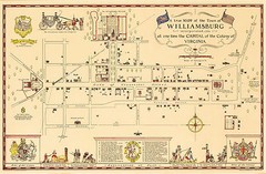 Historic Pictorial Map Williamsburg Incorporated 1722 Wall Art Poster Print