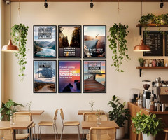 Motivational Posters Prints Set of 6 Canvas Wall Art Artwork Wall Decor Posit…