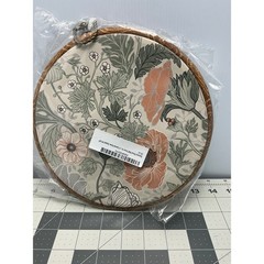 Botanical Floral Wall Decor Art Canvas Round Embroidery Hoop Frame 10 Inch