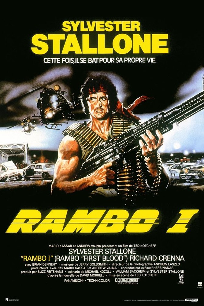 Rambo I First Blood French Version Retro Vintage Art Print Poster 16×24