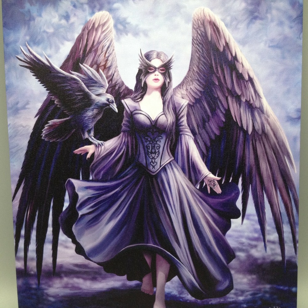 Raven Canvas Art Print Fairy Goddess Butterfly 9.75 x 7.5 in Fantasy