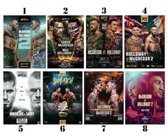 Conor McGregor vs Max Holloway 2 UFC 329 Fight Poster MMA Event Wall Art Print