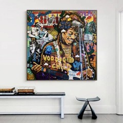 Jimi Hendrix graffiti Canvas Wall Art Pop Artist Picture Painting Home Decor