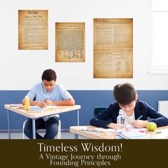 Wallbuddy The Constitution of the United states of America Set of 4 Prints U…