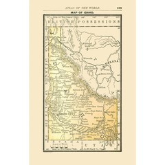 Historic State Map – Idaho – Alden 1886 – Vintage Wall Art