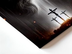 Wall Art Jesus Christ Crown of Thorns Crucifixion Religious Canvas Print Decor